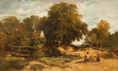 Wooded Landscape with Children (1845) by William James Muller